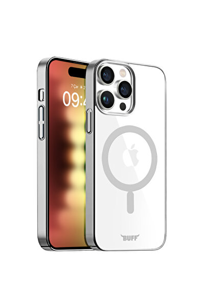 Buff iPhone 15 Pro MagSafe Slim Fit Kılıf Silver