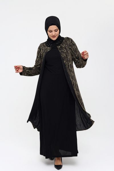 Asees Βραδινό φόρεμα με πέρλες με λαιμόκοψη Buzy Tunic σε μεσαίο μέγεθος