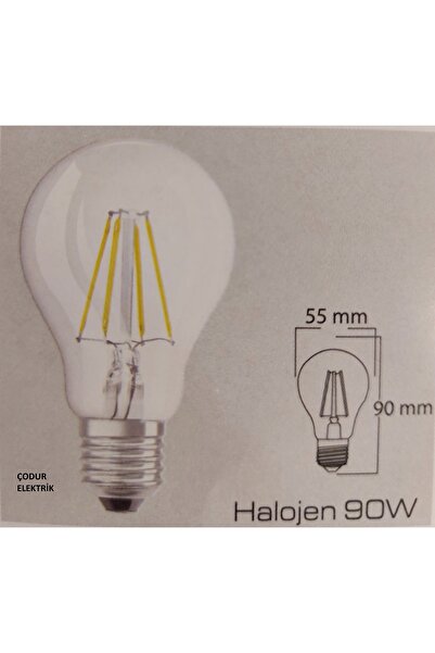 Osaka Light 8w 6500 Kelvin Beyaz Işık E27 Duylu Flamanlı Şeffaf Led Ampul 928 Lümen E Enerji Sınıfı