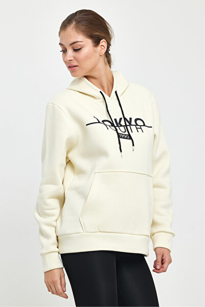 Superlife Women's Hooded Comfortable Fitted Fleece 3 thread Kangaroo Pocket Tokyo Printed Sweatshirt