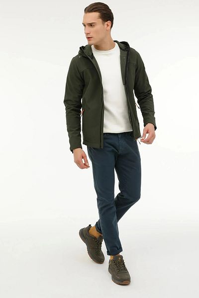 lumberjack Κανονική εφαρμογή Softshell παλτό με κουκούλα και τσέπες με φερμουάρ Ανδρικά ΠΑΛΤΟ 3W ML 1GT17 3PR