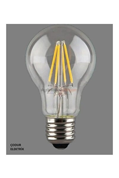 Osaka Light 8w 6500 Kelvin Beyaz Işık E27 Duylu Flamanlı Şeffaf Led Ampul 928 Lümen E Enerji Sınıfı