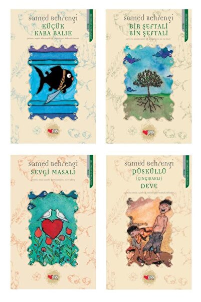 CAN Can Samed Behrengi Seti 4 Kitap (Küçük Kara Balık + Bir Şeftali Bin Şefta...