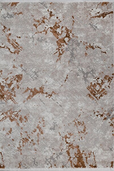 Anatolian Carpet Store ASPENDOS MODERN 4227T GRİ-TERRA AKRİLİK MAKİNA HALISI