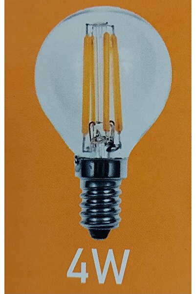 Osaka Light 4w = 40w Eşdeğer 2700 Kelvin Sarı ışık E14 Duylu G45 Flamanlı Led Top Ampul 460 Lümen E Enerji