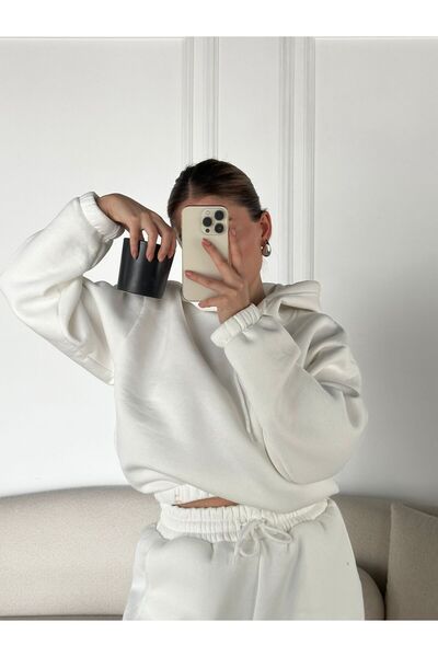 modabetce Raina Şardonlu 3 Thread Cotton 2 Piece Set