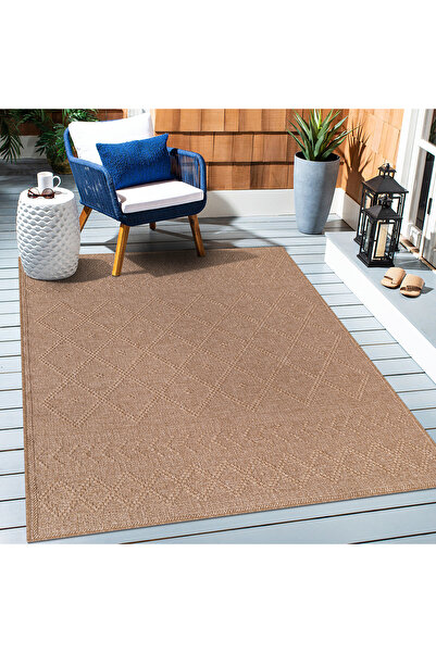 Eryün Halı Doğal Jüt Görünümlü Hasır Bohem Dokuma Halısı oturma odası salon m...
