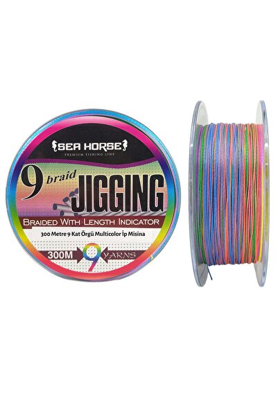 SEA HORSE Jigging 300m 9X Renkli Multicolor ip Misina