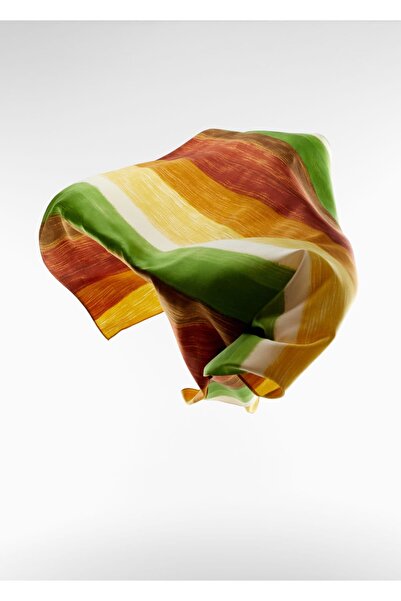 MANGO Woman Çok renk desenli fular