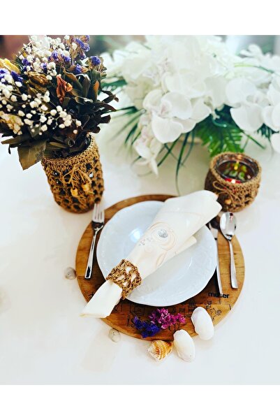 PİNKBAG Handmade Wicker 6-Piece Napkin Ring