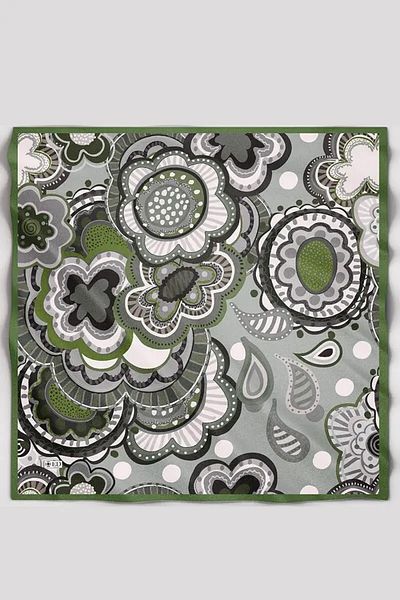 ED Scarf Μοτίβο Modal Κασκόλ Mahal - Πράσινο