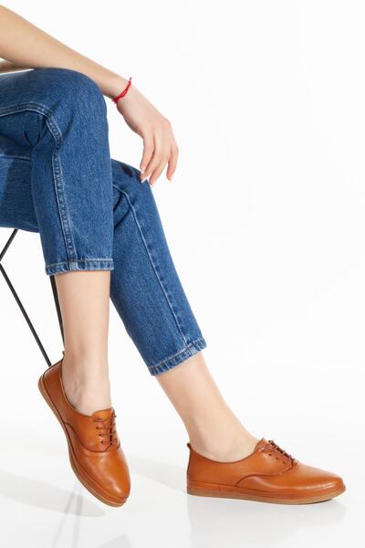 Biocomfort Women's Tan Anatomical Leather Shoes Ballerinas