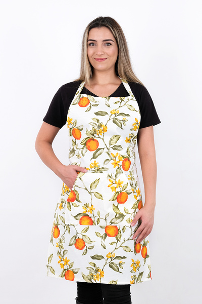 sevilya Motif Chef Apron 3-Piece Kitchen Apron Set (Bib, 2 Gloves)