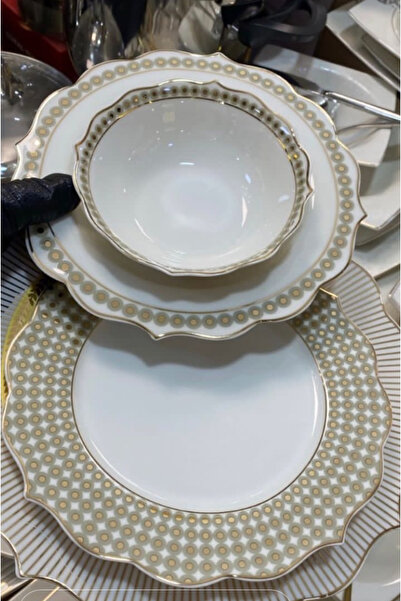 Kosova BONE PORSELEN 24 PARÇA 6 KİŞİLİK YEMEK TAKIMI