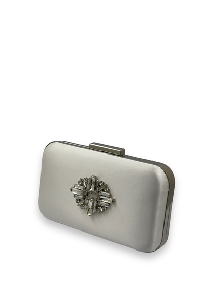 Biçanta Перламутр Колір екрю Атлас Гумус Футляр Гумус Камені Вечірня сукня Сумка Нічна сумка Дугун Нісан Портфель