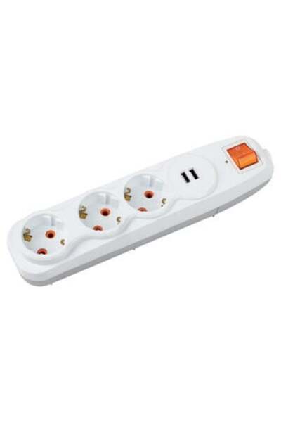 Nilson Üçlü Grup Priz Akım Korumalı 2'li Usbli 1,5 Mt ( 1 ADET )