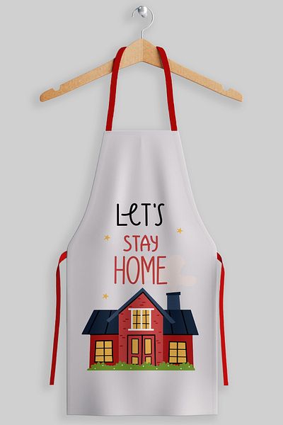 AYSHOME Ays Home Lets Stay Home 2-Piece Kitchen Apron Set