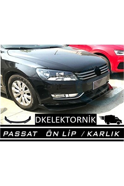 DKELEKTRONİK Volkswagen Passat B7 - B8 Ön Tampon Eki Body Kit Karlık Lip Siyah