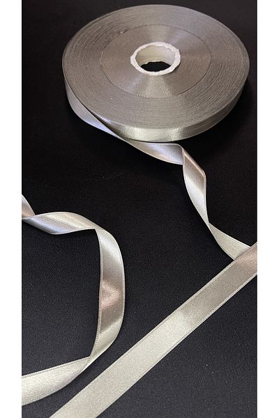 Ozpas Κορδέλα Σατέν Καφέ Γκρι 1,5cm πλάτος 10 μέτρα