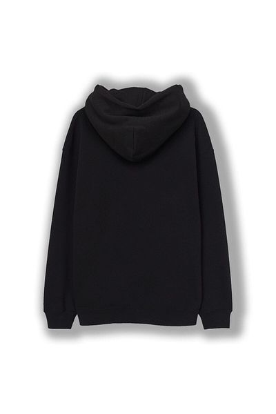 C&C Tekstil Hanorac negru cu imprimeu Mos Craciun