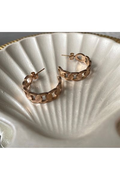 NOVARİKA Women's Nested Hoop High Quality Anti-Tarnish Steel Earrings
