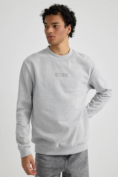 DeFacto Regular Fit Bisiklet Yaka Sweatshirt