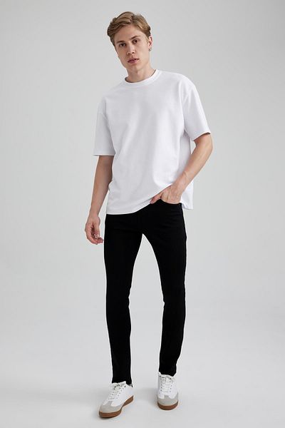 DeFacto Pedro Slim Fit Slim Fit Κανονική μέση με στενό πόδι Jean παντελόνι