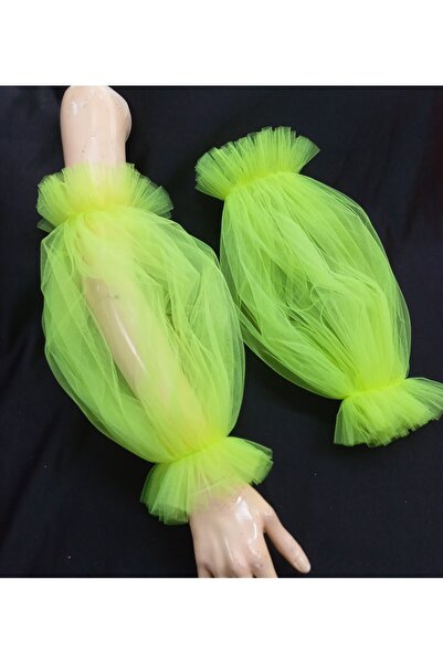 es moda shop Beste tül abiye gelin kolluk neon sarı