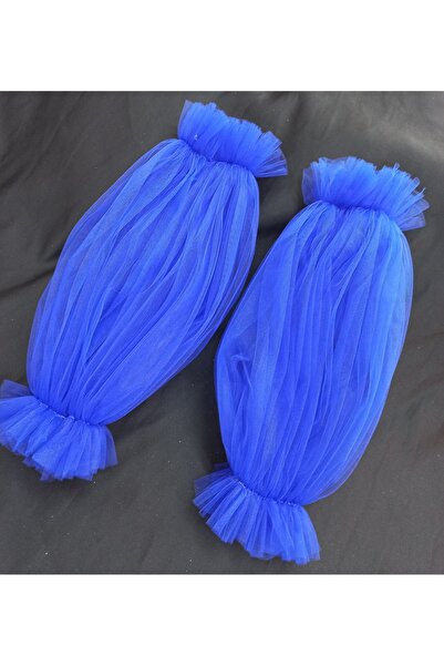 es moda shop Beste uzun tül kolluk abiye kolluk saks mavi