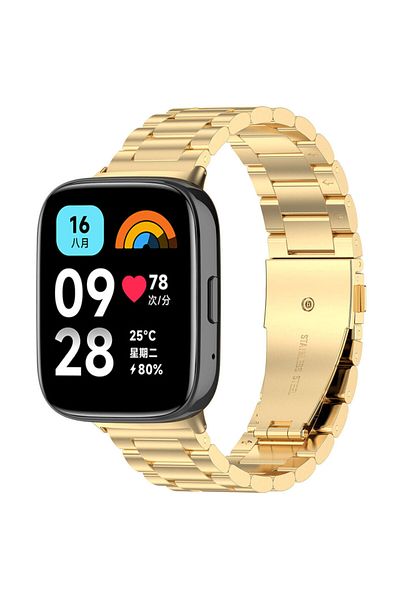 İncisoft ساعة Xiaomi Redmi Watch 3 النشطة المتوافقة مع مشبك الارتباط بتصميم سوار من الفولاذ المقاوم للصدأ عالي الجودة