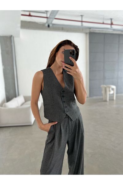 Laluvia Honeycomb Vest Trousers Set
