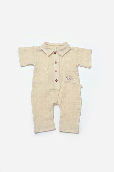 BabyCosy Organic Muslin Short Sleeve Jumpsuit