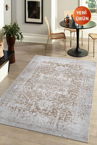 Pilloveland Kaymaz Taban Dijital Baskı Halı - Farmhouse Desenli