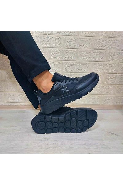 Kinetix Alfie Pu Black Fuspet Comfort Atom Sneakers