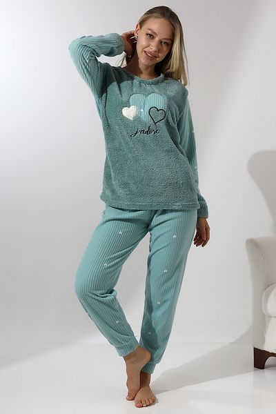 Wordex Set de pijamale pentru femei Fwn 5005 Plush Welsoft Fleece Winter Soft