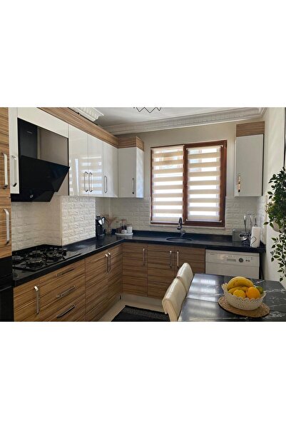 Renkli Duvarlar 1 M² (2 adet 70x77cm) Kendinden Yapışkanlı Duvar Kağıdı Esnek Paneli 3d Tuğla Desen Beyaz