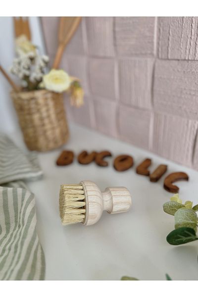 BUCOLIC Wooden Decorative Brush - Vegetable / Fruit / Dish Brush