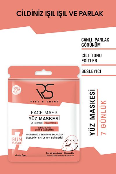 Rise & Shine Paper Face Mask - Pack of 7