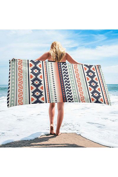 The Lucid Lab Πετσέτα θαλάσσης Aztec - Ethnic Pattern - Microfiber