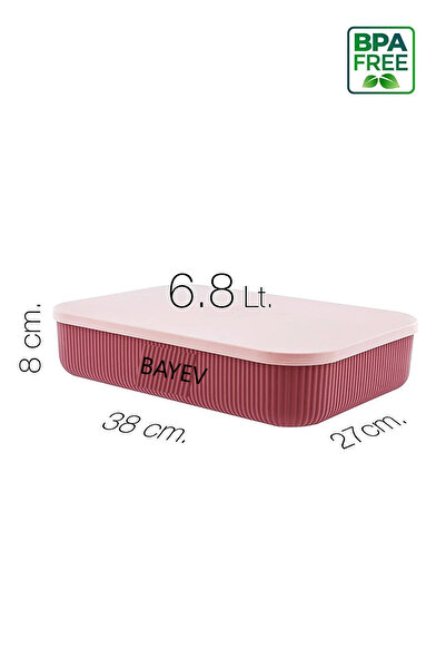 Bayev 2 Pieces 6.8 Liter Purple Storage Container Crisper Food Storage Toy Box