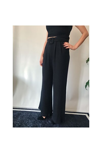 First Chance collection Fitilli triko kemer tokalı pantolon