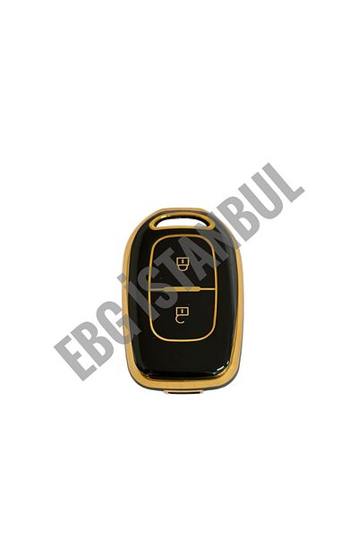 EBG İSTANBUL Renault Symbol 12-18 Dacia Sandero 2 Button Black Car Key Remote Control Case Cover