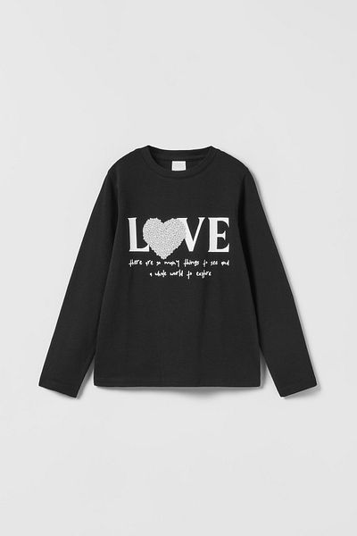 Zeyder Kids Tricou brodat cu textura moale pentru fete