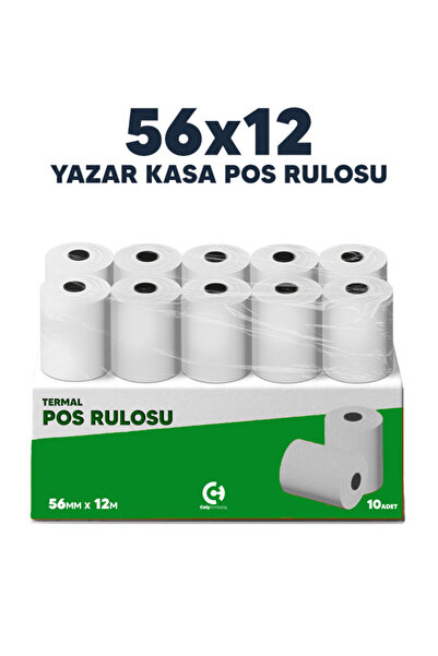 Köhler 56x12 Termal Pos Rulosu / Pos Kağıdı 10'lu Paket