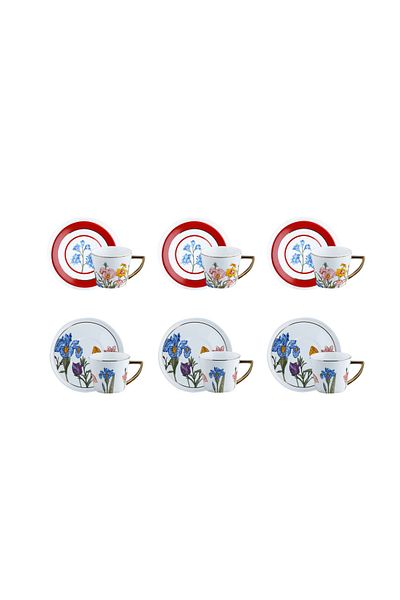 Lucky Art Olivia Bone Coffee Cup 6 Pieces