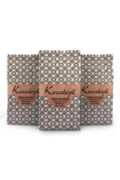 KOCATEPE KAHVE Kocatepe Turkish Coffee 500 gr Foil 3 Pack