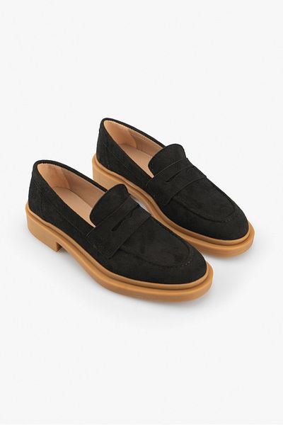 NİŞANTAŞI SHOES Falcon Black Suede Low Heeled Women's Shoes