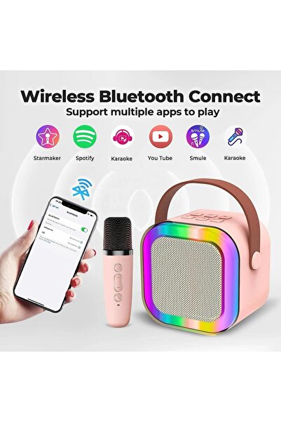 XTRIKE ME Karaoke Mikrofonlu RGB Işıklı Bluetooth Hoparlör