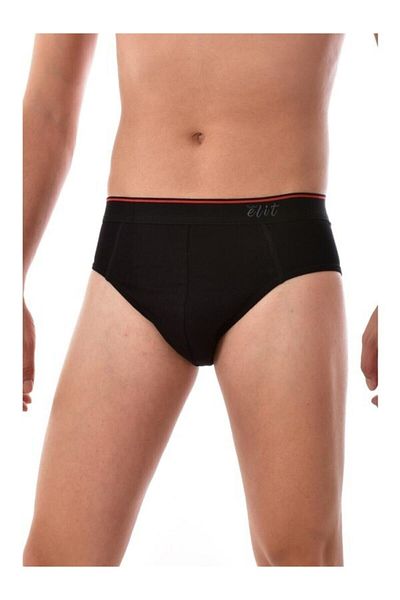 Tutku Elit Ανδρικό εσώρουχο μαύρο Lycra βαμβακερό με ζώνη 3 τεμαχίων
