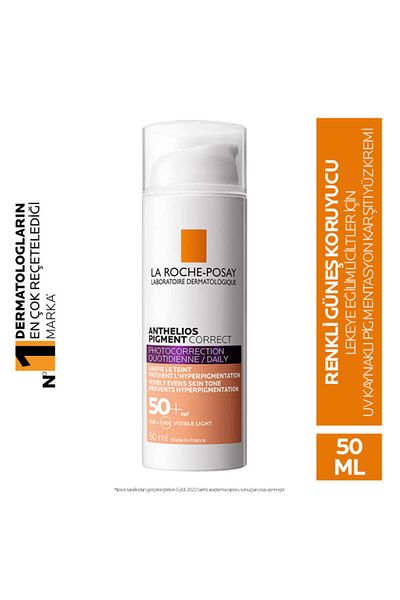 La Roche Posay Anthelios Spf 50+ Tinted Sunscreen - Medium 50ml Pigment Correct